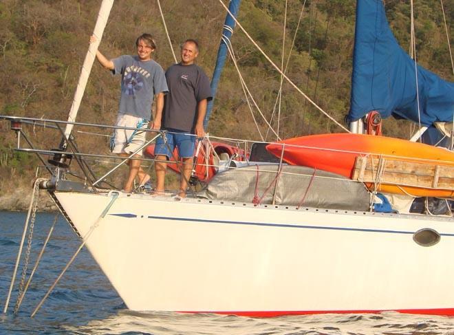 Julia’s Skipper and author Larry Jacobson and crew - ’How come you can anchor without ever uttering a word?’ ©  SW